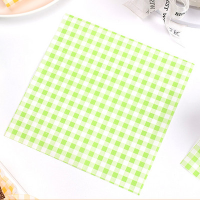 100 db Eldobható olajálló viaszpapír kockás hamburger palacsinta szendvics csomagolópapír élelmiszer minőségű sütőpapír