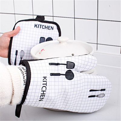 Κουζίνα Creative βαμβακερό γάντι φούρνου μικροκυμάτων Οικιακά μαξιλάρια μόνωσης μαγειρέματος Γάντια ψησίματος Ανθεκτικό στη θερμότητα Μαξιλάρι κατσαρόλας