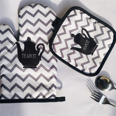 Virtuve Creative Kokvilnas mikroviļņu krāsns cimds mājsaimniecības gatavošanas izolācijas paliktņi pretpiedeguma cimdi cepšanai, karstumizturīgs katlu paliktnis