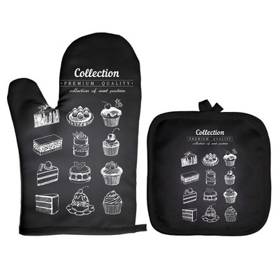 Jauns maizes kūku raksts virtuves cepeškrāsns dūraiņi mājsaimniecības mikroviļņu krāsns cimds podu turētājs paklājiņš cepšanai piederumi, poliestera gatavošanas rīki