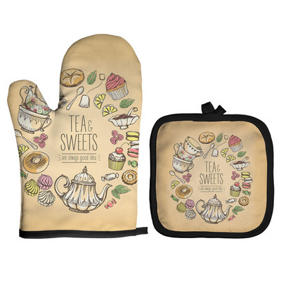 Jauns maizes kūku raksts virtuves cepeškrāsns dūraiņi mājsaimniecības mikroviļņu krāsns cimds podu turētājs paklājiņš cepšanai piederumi, poliestera gatavošanas rīki