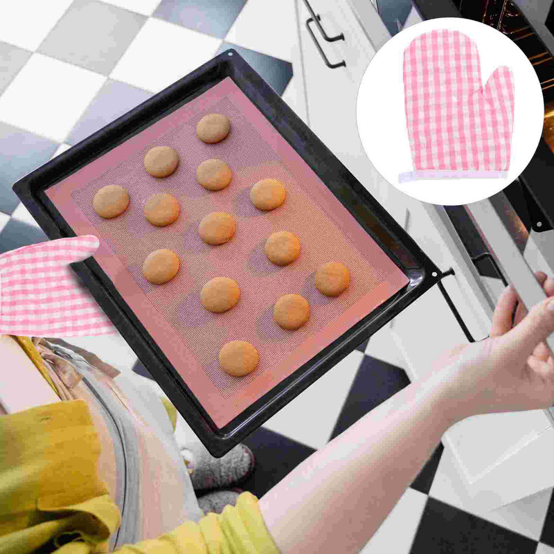 Kesztyű Sütő kesztyű Gyerek Konyha Mikrohullámú Sütés Főzés Meleg ujjak Gyerekek Ellenálló kesztyű Grillező kesztyű Anti Pot Gyermek Gyerek