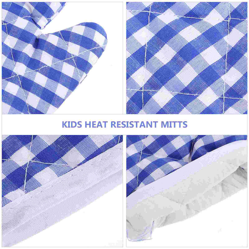 Kesztyű Sütő kesztyű Gyerek Konyha Mikrohullámú Sütés Főzés Meleg ujjak Gyerekek Ellenálló kesztyű Grillező kesztyű Anti Pot Gyermek Gyerek