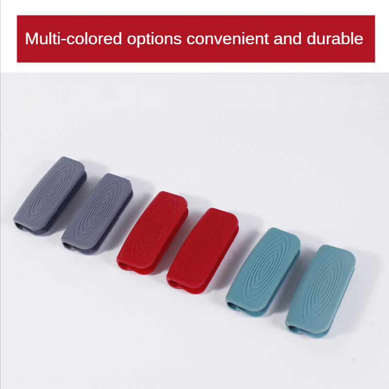 1 pāris Pretpiedeguma neslīdošs silikona katla roktura vāks siltumizolācijas roktura vāks Virtuves trauku turētāji pārsegs virtuves piederumi