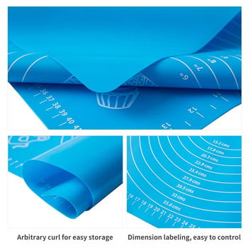 Силиконова подложка за печене Подложка за тесто за месене Пица Подложка за торта Кухня Кухненски кухненски грил Приспособления Съдове за печене Подложки за маса Подложка Инструменти за сладкиши
