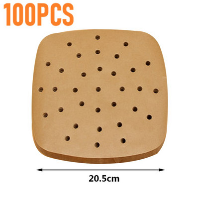 Grils Manga Air Fryer Grila papīrs Papīra oderējums Cepšanas piederumi Vienreizējās lietošanas eļļas necaurlaidīgas veidnes cepšanai Gaisa papīram Ninja Fryer