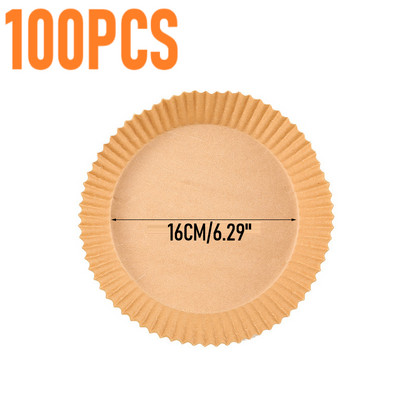 Grils Manga Air Fryer Grila papīrs Papīra oderējums Cepšanas piederumi Vienreizējās lietošanas eļļas necaurlaidīgas veidnes cepšanai Gaisa papīram Ninja Fryer