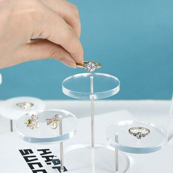Πολυστρωματικό ακρυλικό δαχτυλίδι επίδειξης σκουλαρίκι κοσμήματα θήκη για κέικ ράφι πάρτι γαμήλια τούρτα Βάση ντους μωρού