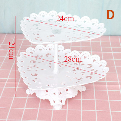 Születésnapi tortaállvány Tortatartó-kijelző Cupcake-tartó Uzsonna Gyümölcstányér Esküvői Party tálca Desszert Konyhai Szerszám Asztaldísz