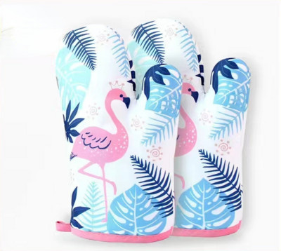 2GB Mikroviļņu krāsns speciāli cepšanas cimdi radošās virtuves neslīdoši augstas temperatūras izturīgi sabiezināti pretpiedeguma cimdi