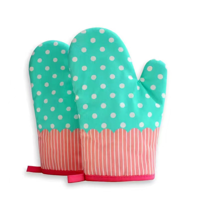 2GB Mikroviļņu krāsns speciāli cepšanas cimdi radošās virtuves neslīdoši augstas temperatūras izturīgi sabiezināti pretpiedeguma cimdi