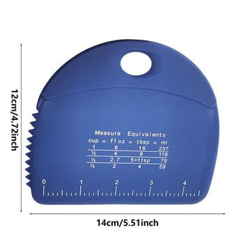 Стъргалка за тесто за печене на тесто Резачка за пица Острие за сладкарски изделия Кухненски джаджи Силиконова резачка за тесто с мерителна скала