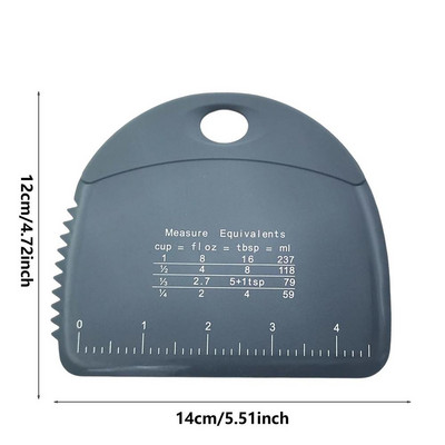 Tešlos grandiklis tešlai kepti Picos pjaustyklė Tešlos pjaustyklės peiliukai Virtuvės prietaisai Silikoninis tešlos pjaustytuvas su matavimo svarstykle