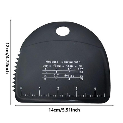 Tešlos grandiklis tešlai kepti Picos pjaustyklė Tešlos pjaustyklės peiliukai Virtuvės prietaisai Silikoninis tešlos pjaustytuvas su matavimo svarstykle