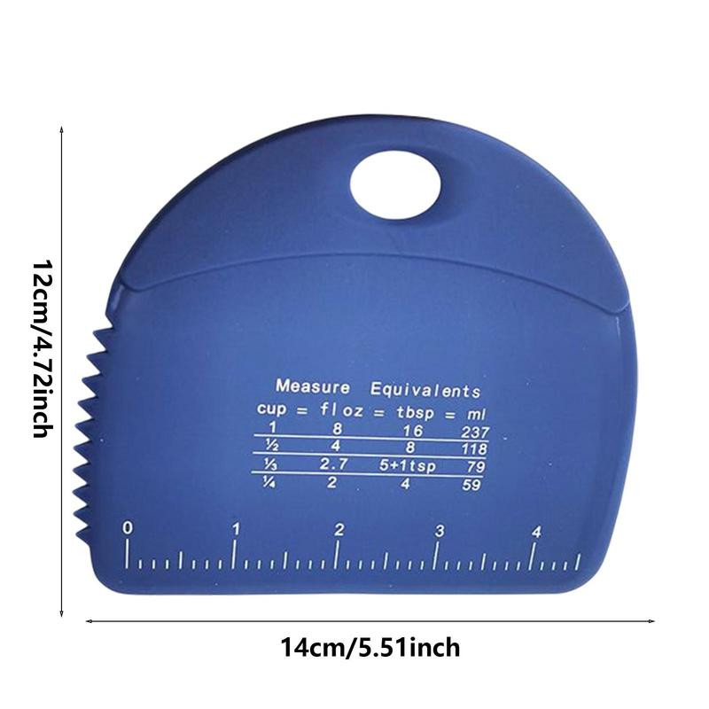 Tešlos grandiklis tešlai kepti Picos pjaustyklė Tešlos pjaustyklės peiliukai Virtuvės prietaisai Silikoninis tešlos pjaustytuvas su matavimo svarstykle