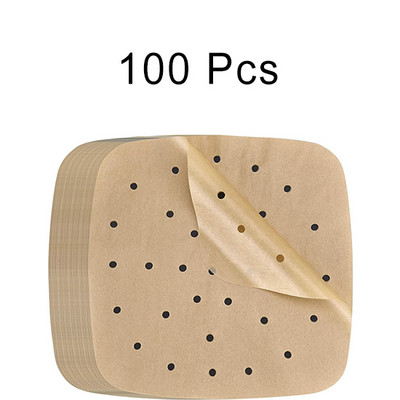 Liela gaisa cepšanas ierīces vienreizējās lietošanas papīra ieliktnis 23/20/16 cm nelipīgs Airfryer pergamenta speciālais cepšanas papīrs XXL 3–10 QT gatavošanas grozam