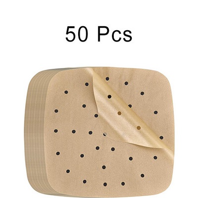Liela gaisa cepšanas ierīces vienreizējās lietošanas papīra ieliktnis 23/20/16 cm nelipīgs Airfryer pergamenta speciālais cepšanas papīrs XXL 3–10 QT gatavošanas grozam