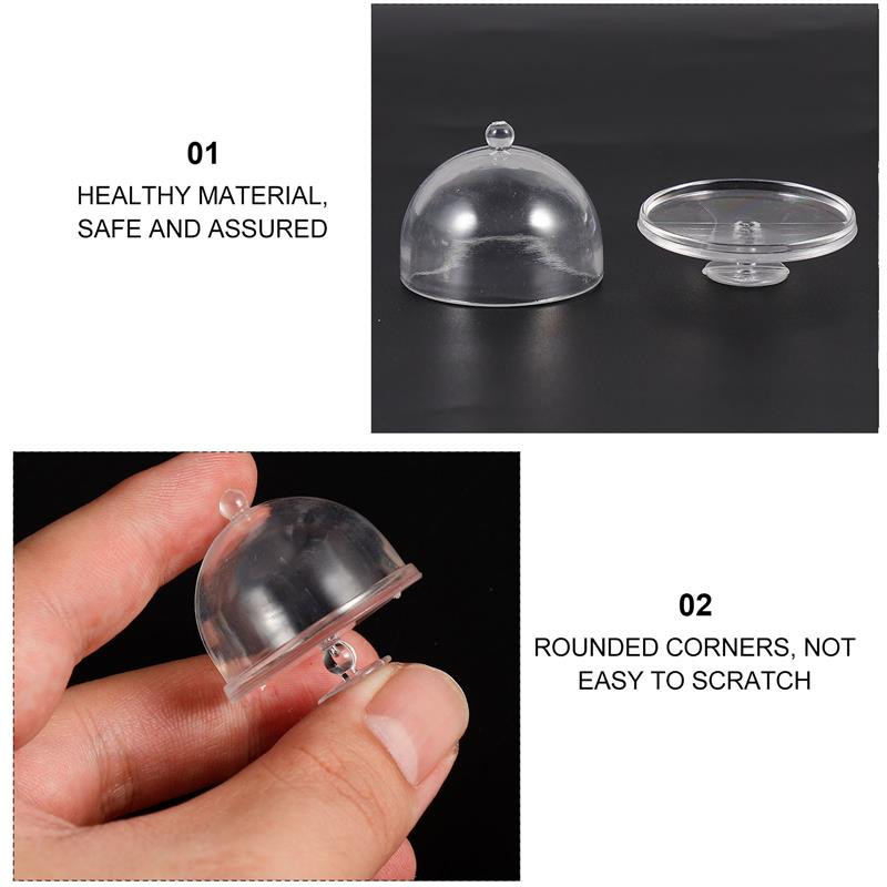 Kūkas mini statīvs kupols Cupcake šķīvju vāka turētājs displeja vāks virtuves svari 12 aksesuāri kupoli paplāte mazs trauks sviests auglis