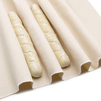 Λινό ύφασμα που αποδεικνύεται ψωμί Μπαγκέτα λινάρι Ύφασμα ψησίματος Ζυμωμένη ζύμη Ψητοπωλεία Τηγάνια Ζαχαροπλαστική Ψήσιμο Εργαλεία κουζίνας