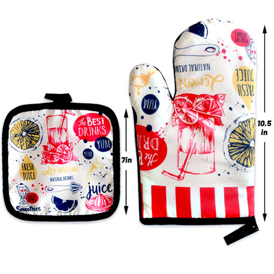 Pielāgot karikatūras mikroviļņu cimdu katlu turētāja cimdi dūraiņi virtuves katlu turētāja paklājiņš BBQ izolācijai cimdi karsti cepeškrāsns dūraiņi cepšanai