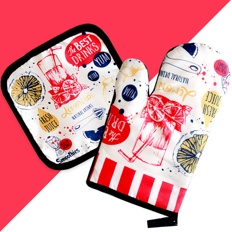 Pielāgot karikatūras mikroviļņu cimdu katlu turētāja cimdi dūraiņi virtuves katlu turētāja paklājiņš BBQ izolācijai cimdi karsti cepeškrāsns dūraiņi cepšanai