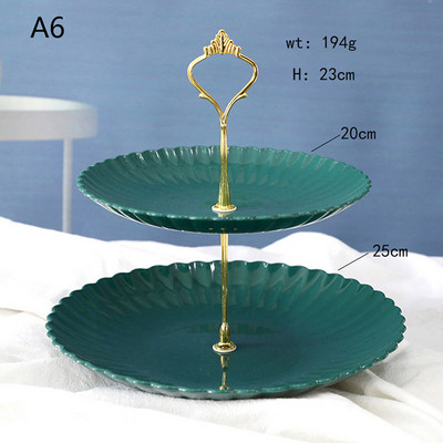 2 pakāpju noņemams kūku statīvs Eiropas stila konditorejas izstrādājumu kūciņu augļu šķīvju deserta turētājs Bērnu dušas kāzu ballītes mājas dekors