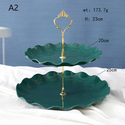 2 pakāpju noņemams kūku statīvs Eiropas stila konditorejas izstrādājumu kūciņu augļu šķīvju deserta turētājs Bērnu dušas kāzu ballītes mājas dekors