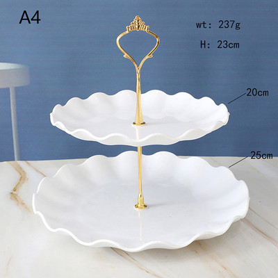 2 pakāpju noņemams kūku statīvs Eiropas stila konditorejas izstrādājumu kūciņu augļu šķīvju deserta turētājs Bērnu dušas kāzu ballītes mājas dekors