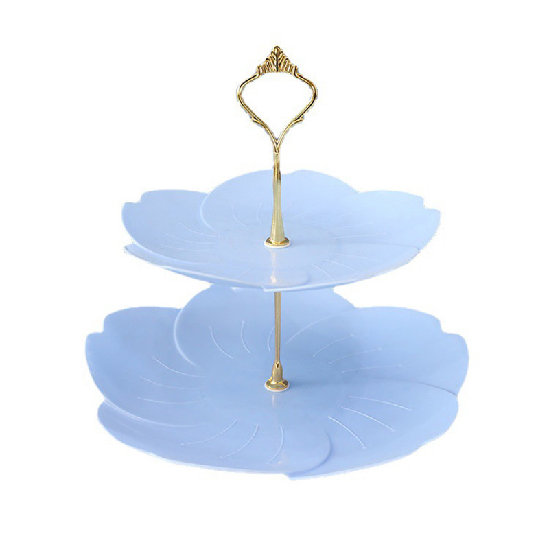 2 pakāpju noņemams kūku statīvs Eiropas stila konditorejas izstrādājumu kūciņu augļu šķīvju deserta turētājs Bērnu dušas kāzu ballītes mājas dekors