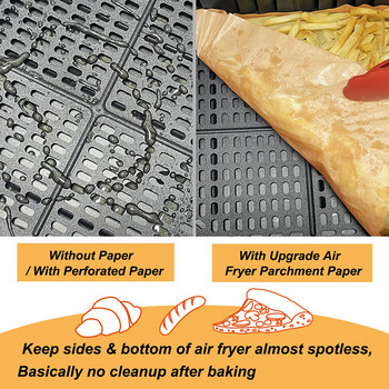 Αξεσουάρ μίας χρήσης από χαρτί αέρα Fryer Foodi Ninja Oilproof Liner Ψήσιμο Airfryer Rectangle For Mat Αδιάβροχο Ψήσιμο Αντικολλητικό
