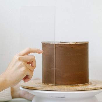 Прозрачна стъргалка за крем за торта Скрепер за правене на торти Правоъгълен акрилен инструмент за печене на торта Инструменти за декориране на торти Кухненски инструменти