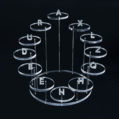 3/12 dėklo keksų stovas Akrilinis stovas papuošalams/kekselių desertų lentynai Vestuvių gimtadienio vakarėlis, tinkamas smulkiems daiktams