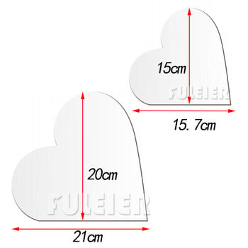 Ακρυλικοί δίσκοι κέικ σε σχήμα καρδιάς Διαφανείς για την ημέρα του Αγίου Βαλεντίνου DIY Art Blank Board Εργαλείο για κέικ Δίσκος βάσης για τούρτα Εργαλείο διακόσμησης