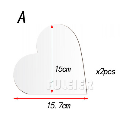 Sirds formas akrila kūku diski Caurspīdīgi Valentīna dienai DIY Art Tukša dēļa kūkas rīks Paplātes statīvs kūkas augšdaļas dekorēšanai
