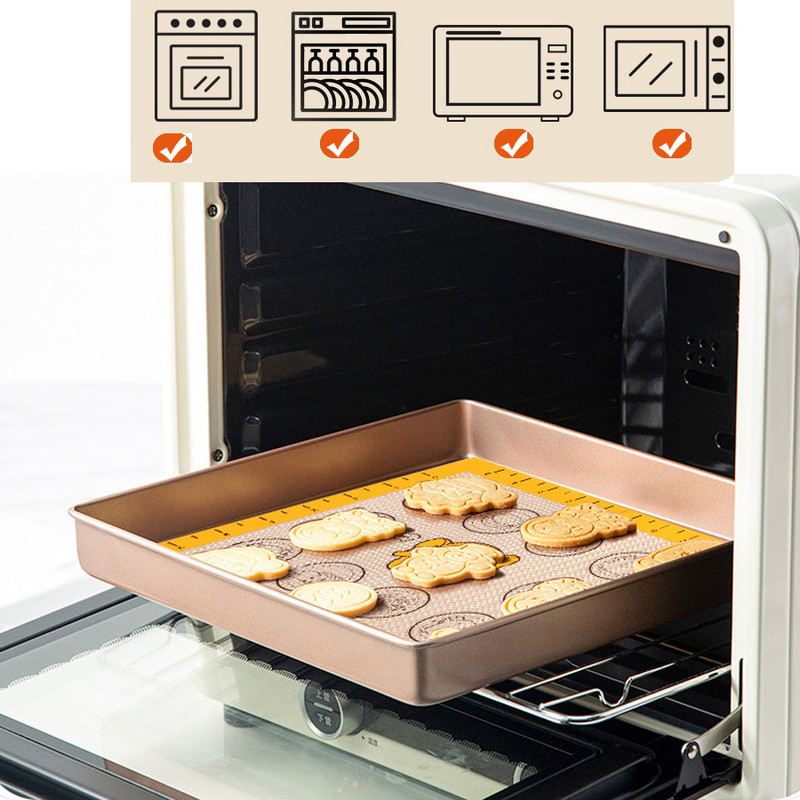 Silikona cepešpaklājs, pannas mīklas izstrādājumi, nepiedegoši cepeškrāsns grils gatavošanas cepumi makaronu loksnes virtuves konditorejas izstrādājumu piederumu rīks