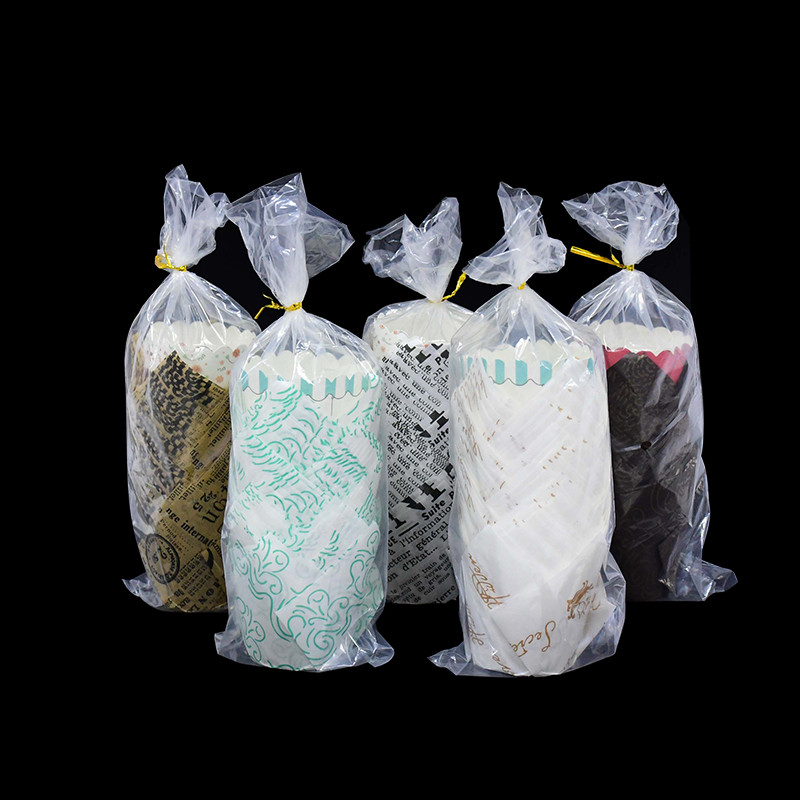 50db Tulipán alakú torta papírpohár tálca Muffin Cupcake Cups Olajálló bélés esküvői születésnapi torta dekorációhoz barkács sütési eszközök