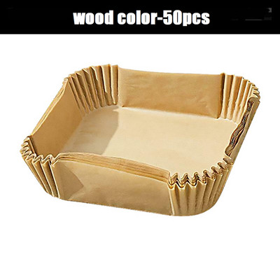 Taisnstūra vienreizējās lietošanas Airfryer cepamā papīra ieliktnis Ūdensnecaurlaidīgs, eļļas necaurlaidīgs, nepiedegošs cepšanas paklājs Ninja Foodi gaisa frier piederumiem