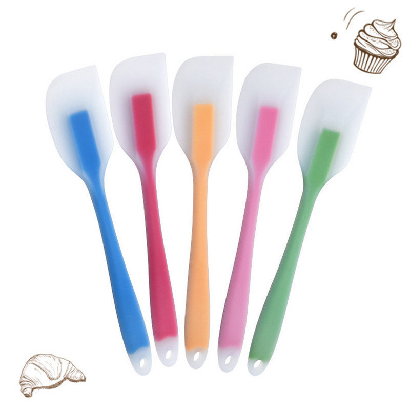 27 cm daļēji caurspīdīga silikona lāpstiņa cepamā krējuma sviesta kūka lāpstiņa maisīšanas mīklas skrāpji virtuves piederumi gatavošanas rīki