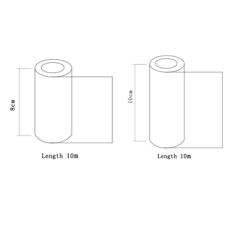 6/8/10/12/15/20cm*10M acetāta rullīšu kūkas apkakle Caurspīdīga putu kūkas apvidus plēve šokolādes putu kūkas dekorēšanai