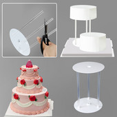 6/8/10 collu daudzslāņu kūku statīvs deserta atbalsta rāmis apaļš starplikas pāļu kronšteins DIY kūku atbalsta dēlis virtuves cepšanas rīki