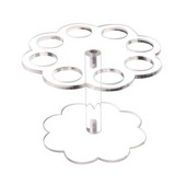 Konusa turētājs akrila vafeļu konusa displeja statīvs saldējuma konusa turētāja statīvs ar 8 caurumiem roku ruļļu suši popkorna statīvs priekš