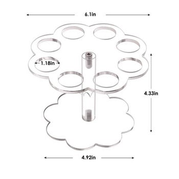 Държач за фунийки Акрилна стойка за вафлена фунийка Стойка за държач за фунийки за сладолед с 8 дупки Ръчна ролка Стойка за пуканки за суши Поставка за