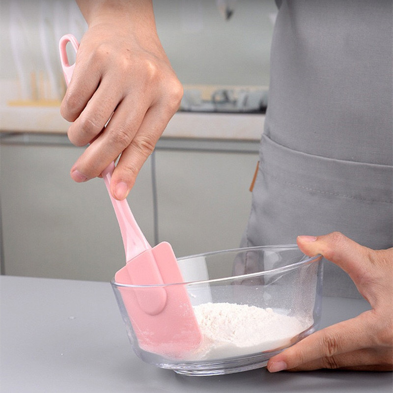 3 silikona karstumizturīgu skrāpju lāpstiņu komplekts mini silikona virtuves cepšanas lāpstiņa un otu komplekts ar pp rokturi