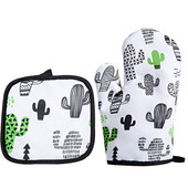 2gab Virtuves katlu turētāji paliktņi un plīts cepeškrāsns cimdi komplekti dūraiņi karstumizturīgi termiski pretkarstoši paņemt karstā katlā gatavošanas cepšanas cimdi