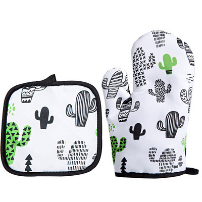 2gab Virtuves katlu turētāji paliktņi un plīts cepeškrāsns cimdi komplekti dūraiņi karstumizturīgi termiski pretkarstoši paņemt karstā katlā gatavošanas cepšanas cimdi