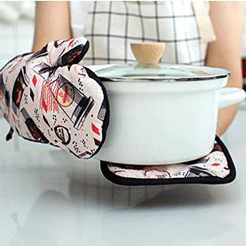 2gab Virtuves katlu turētāji paliktņi un plīts cepeškrāsns cimdi komplekti dūraiņi karstumizturīgi termiski pretkarstoši paņemt karstā katlā gatavošanas cepšanas cimdi