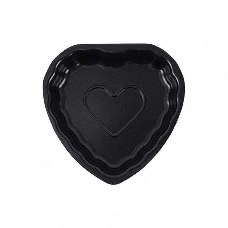 Labas mīlestības sirds formas kūkas deserta veidnes cepšanas rīki deserta veidnes oglekļa tērauds, viegli atbrīvojams