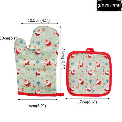 2vnt/komplektas Kalėdinės pirštinės Orkaitės pirštinės Linksmų Kalėdų papuošalai Kalėdų namų virtuvės papuošalai Navidad Noel Naujųjų metų 2023 dovanos