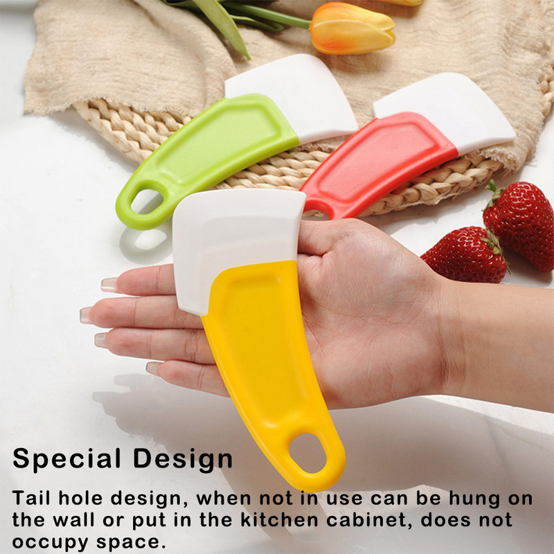 Silikona lāpstiņa Elastīgs āķa caurums Cepšanas skrāpis sabiezināts apmetuma rīks Virtuve Restorāns Desertu veikals Ēdienu gatavošana