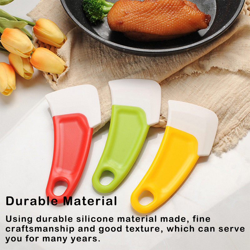 Silikona lāpstiņa Elastīgs āķa caurums Cepšanas skrāpis sabiezināts apmetuma rīks Virtuve Restorāns Desertu veikals Ēdienu gatavošana